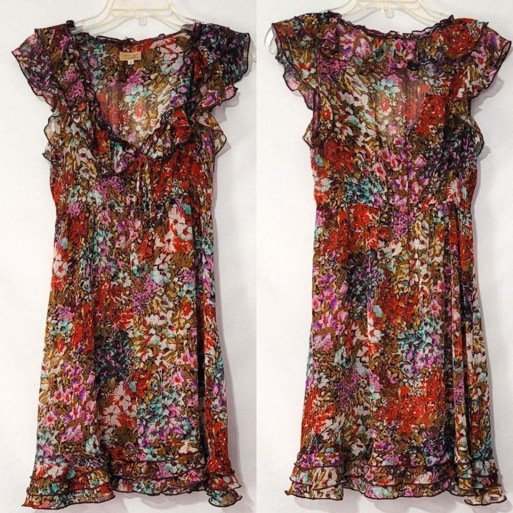 PIKO 1988  Floral Ruffle Dress S